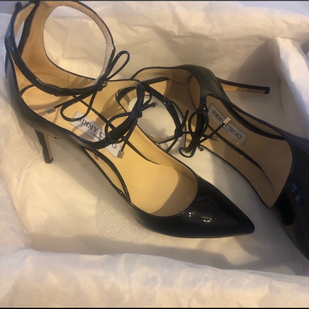 Jimmy Choo Black Patent Leather Heels